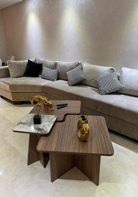 Trio table basse zigzag