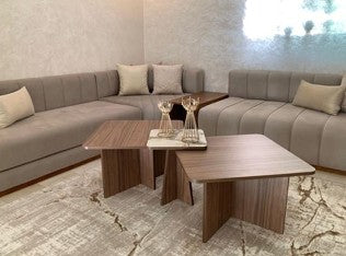 Trio table basse zigzag